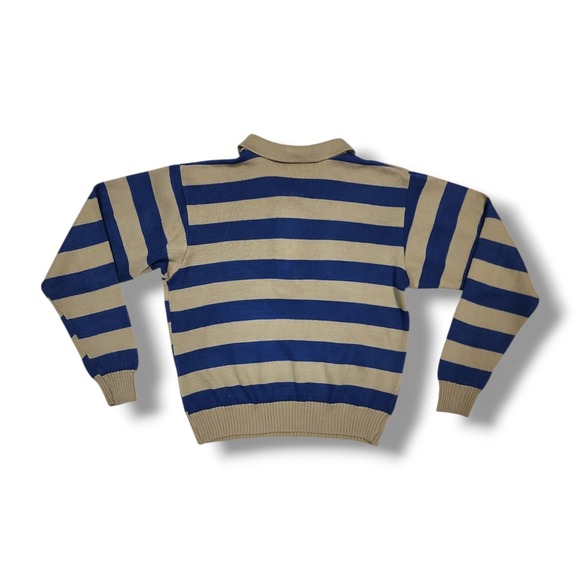 Vintage 60s Hang Ten Striped Sweater Skater Surf Junior Women's M - Picture 2 of 9